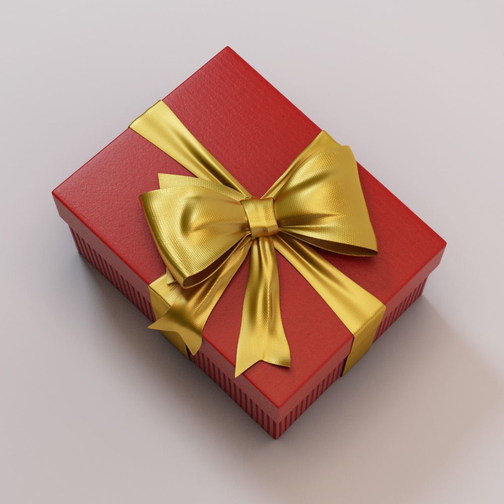 Geschenkbox royalty-free 3d model - Preview no. 5