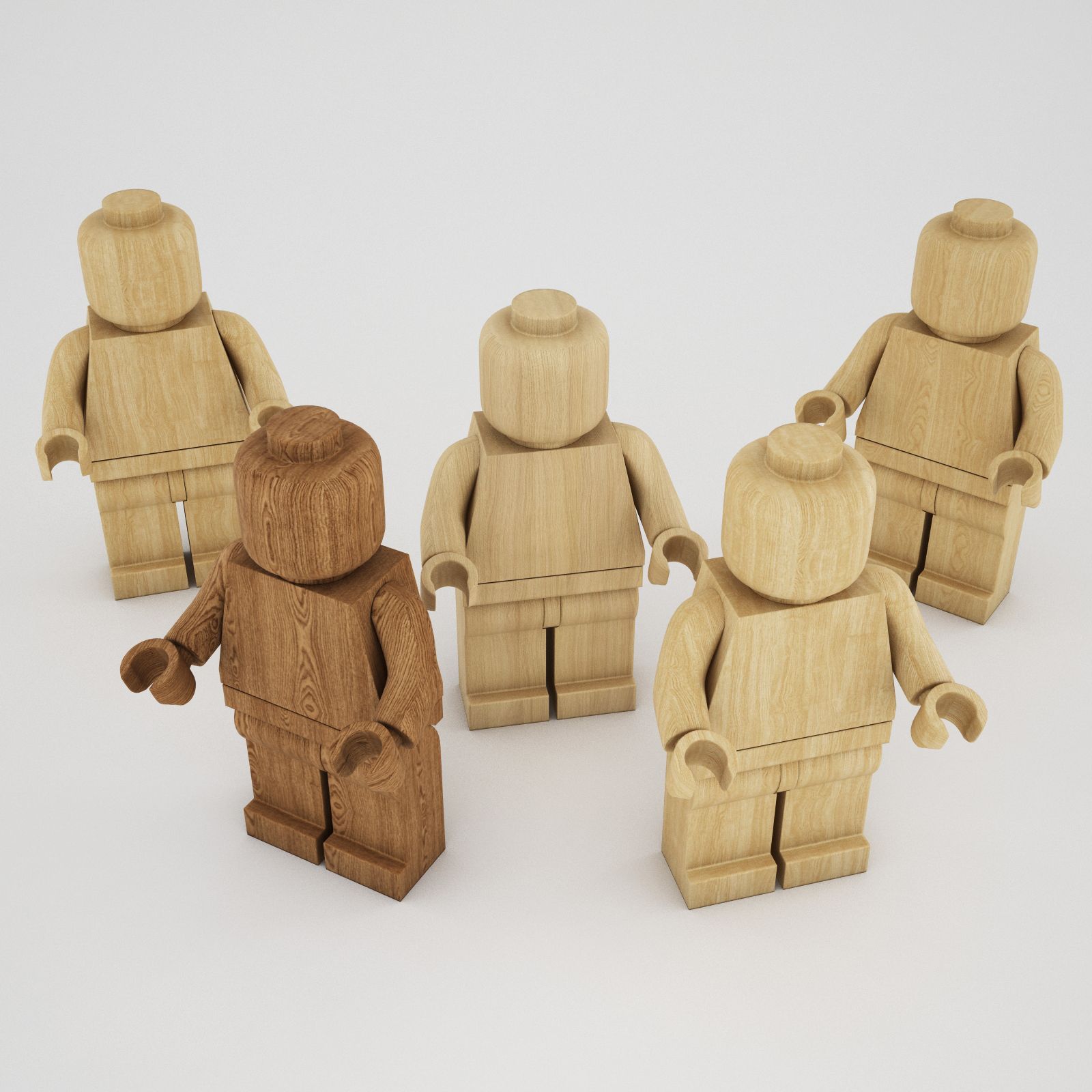 Lego z drewna 4 3d model