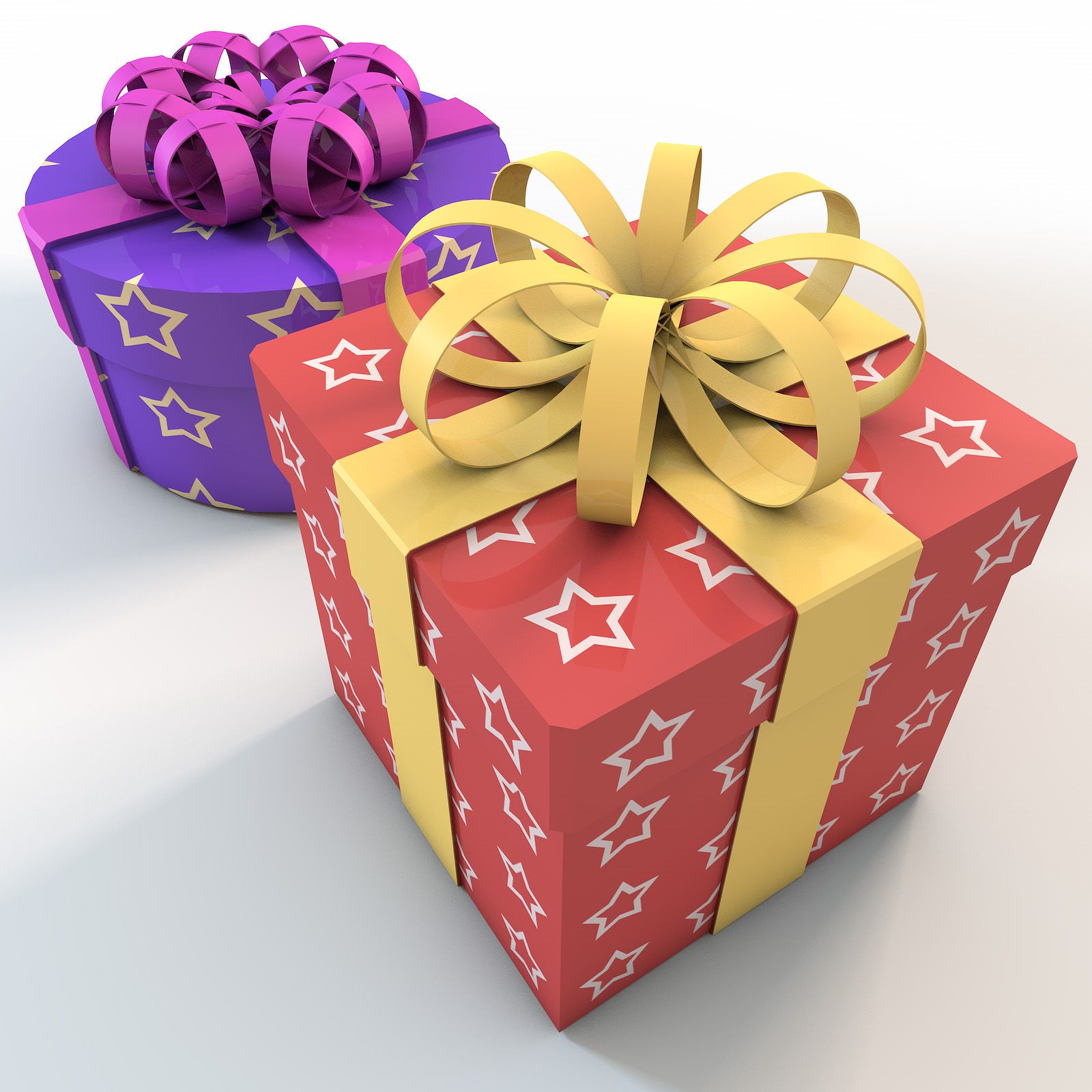 Christmas Gift Boxes royalty-free 3d model - Preview no. 5