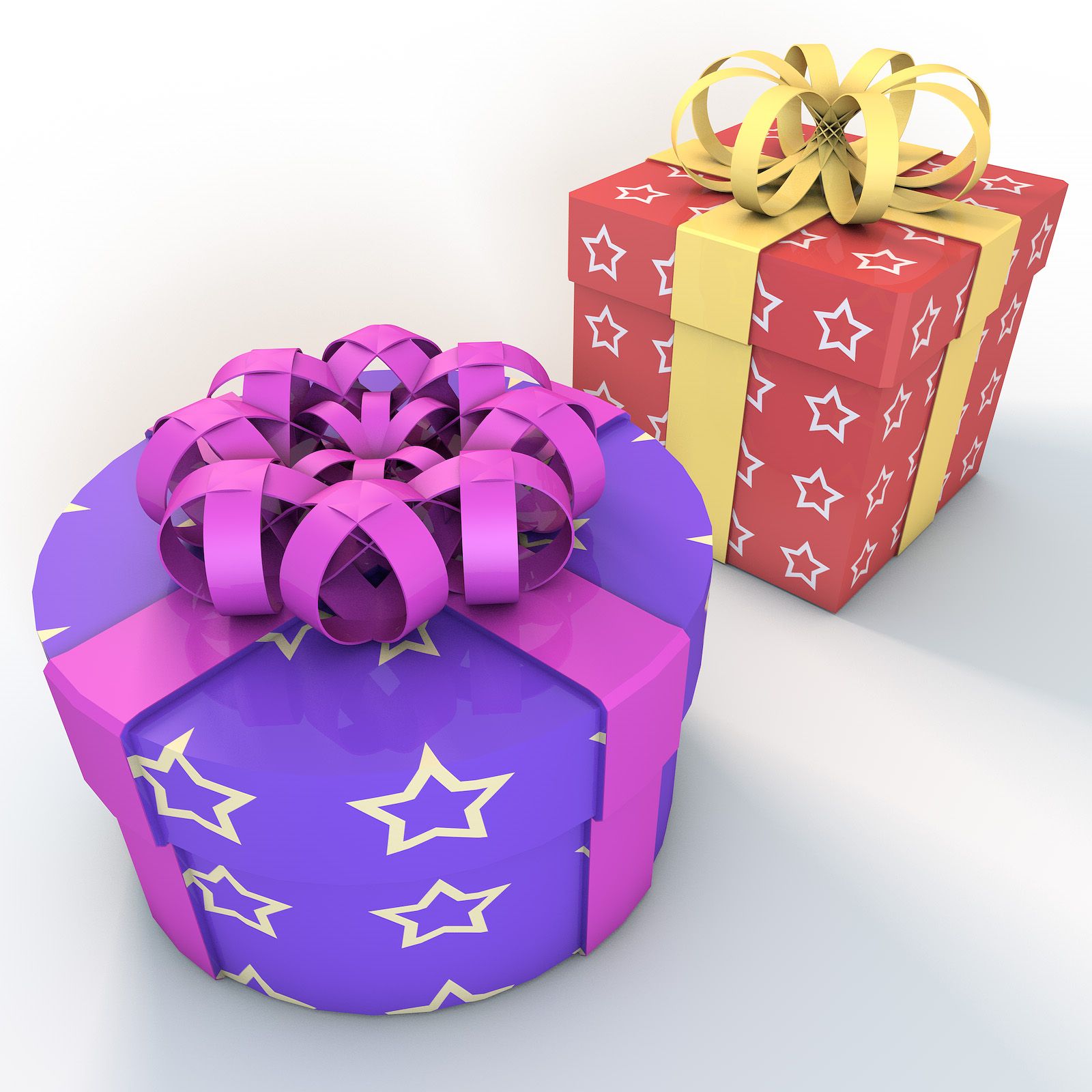 Christmas Gift Boxes royalty-free 3d model - Preview no. 4