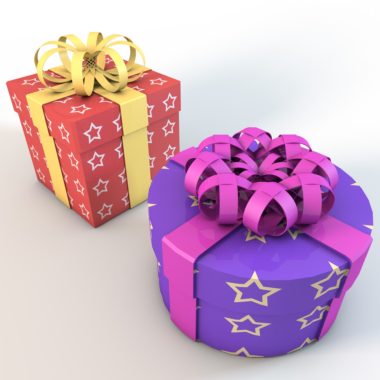 Christmas Gift Boxes royalty-free 3d model - Preview no. 3