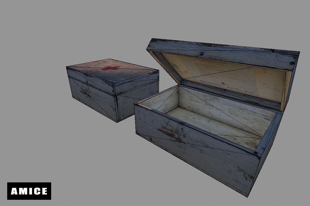 Caja médica modelo 3d