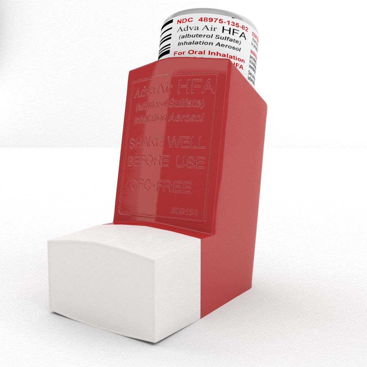 Inhalador para el asma (1) modelo 3d