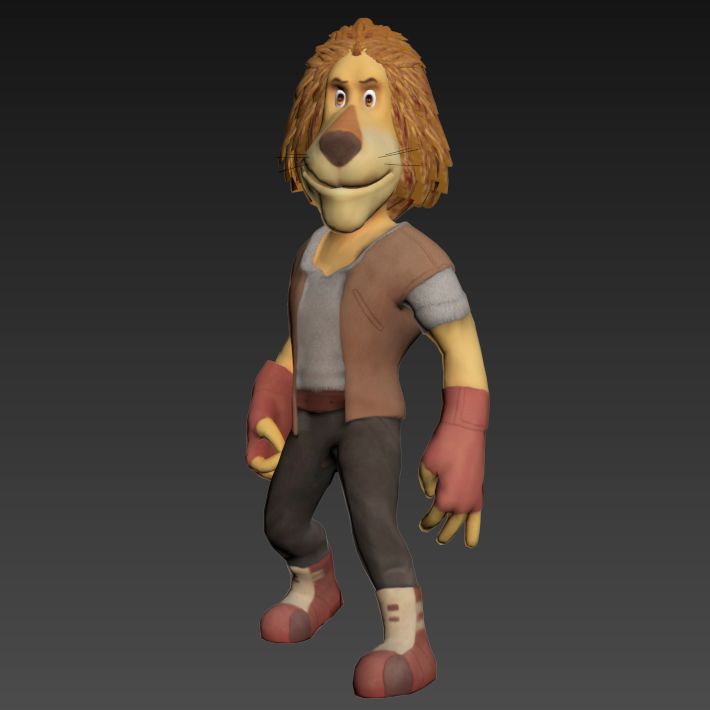 Lion Max royalty-free 3d model - Preview no. 2