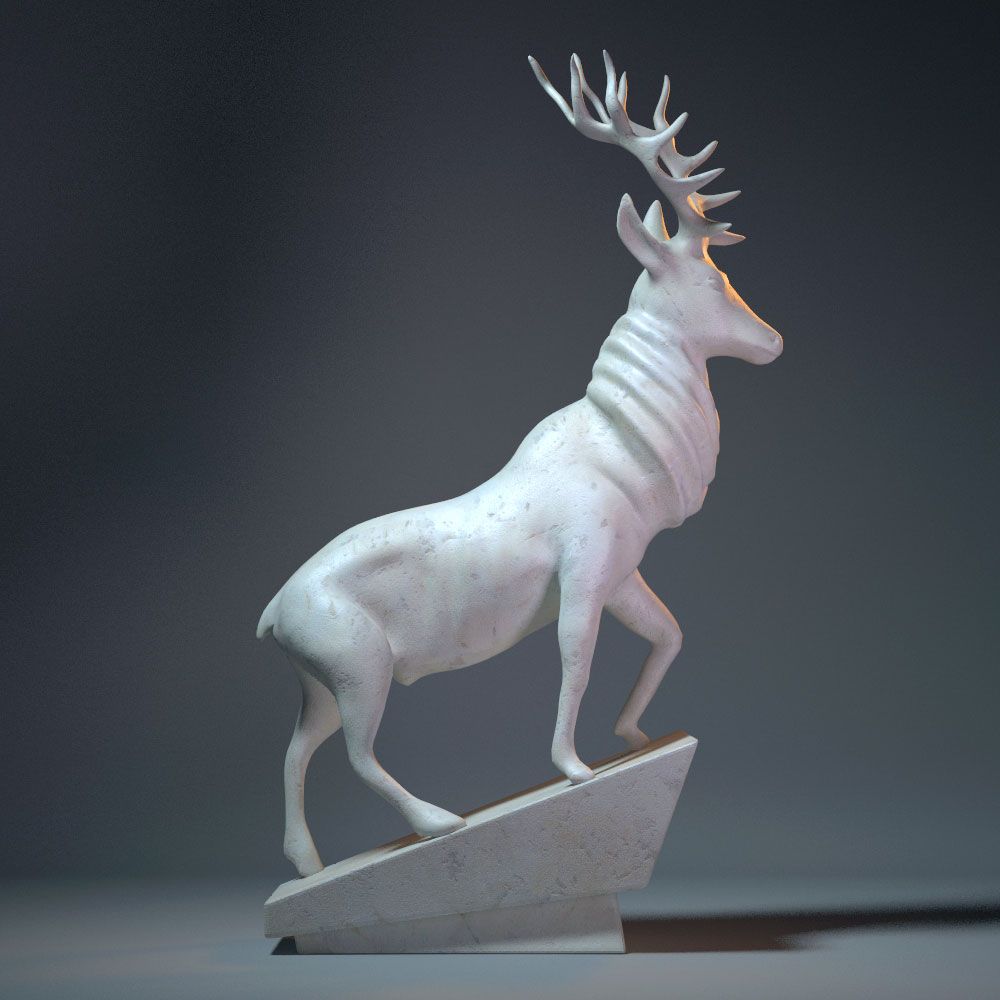 Deer Sculpture 3d model