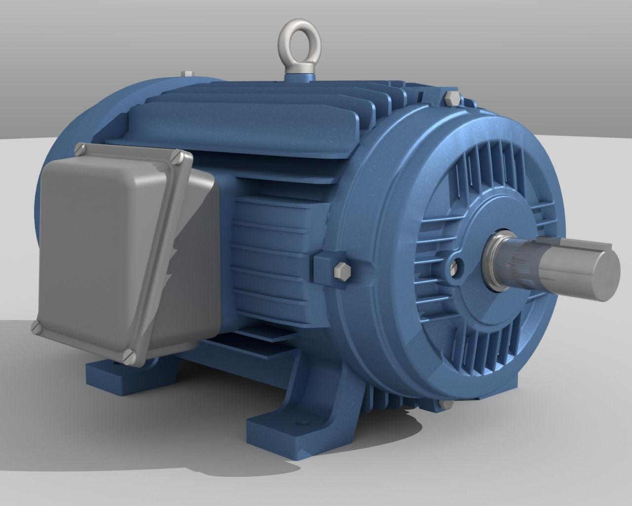 Industrial Electric Motor 3d model