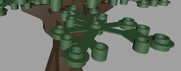 LEGO Tree royalty-free 3d model - Preview no. 4