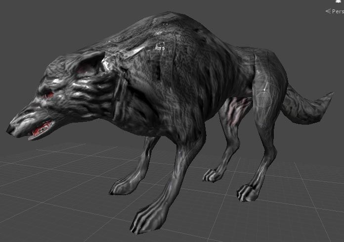 laag poly wolf 3d model