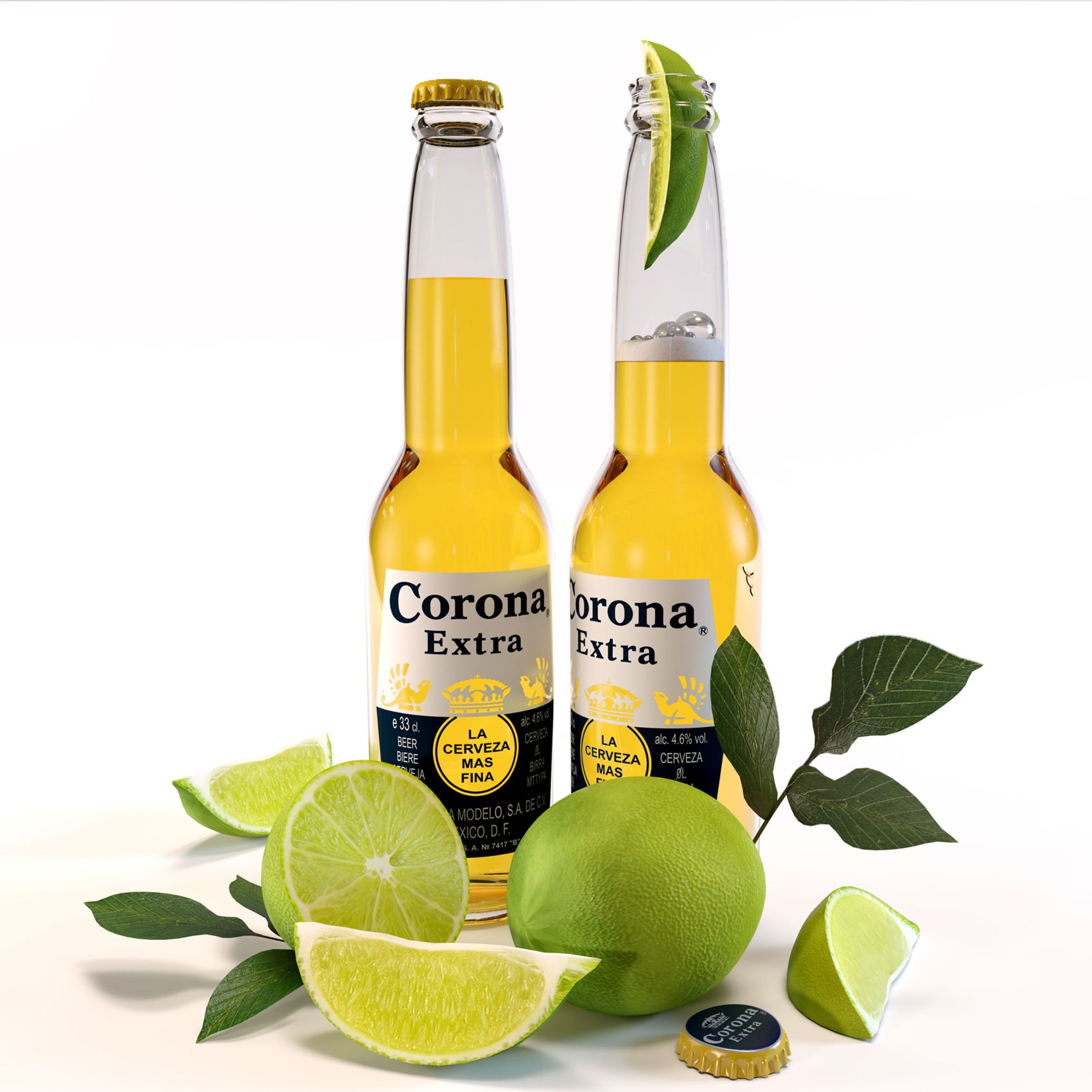 Corona Extra beer 3d model