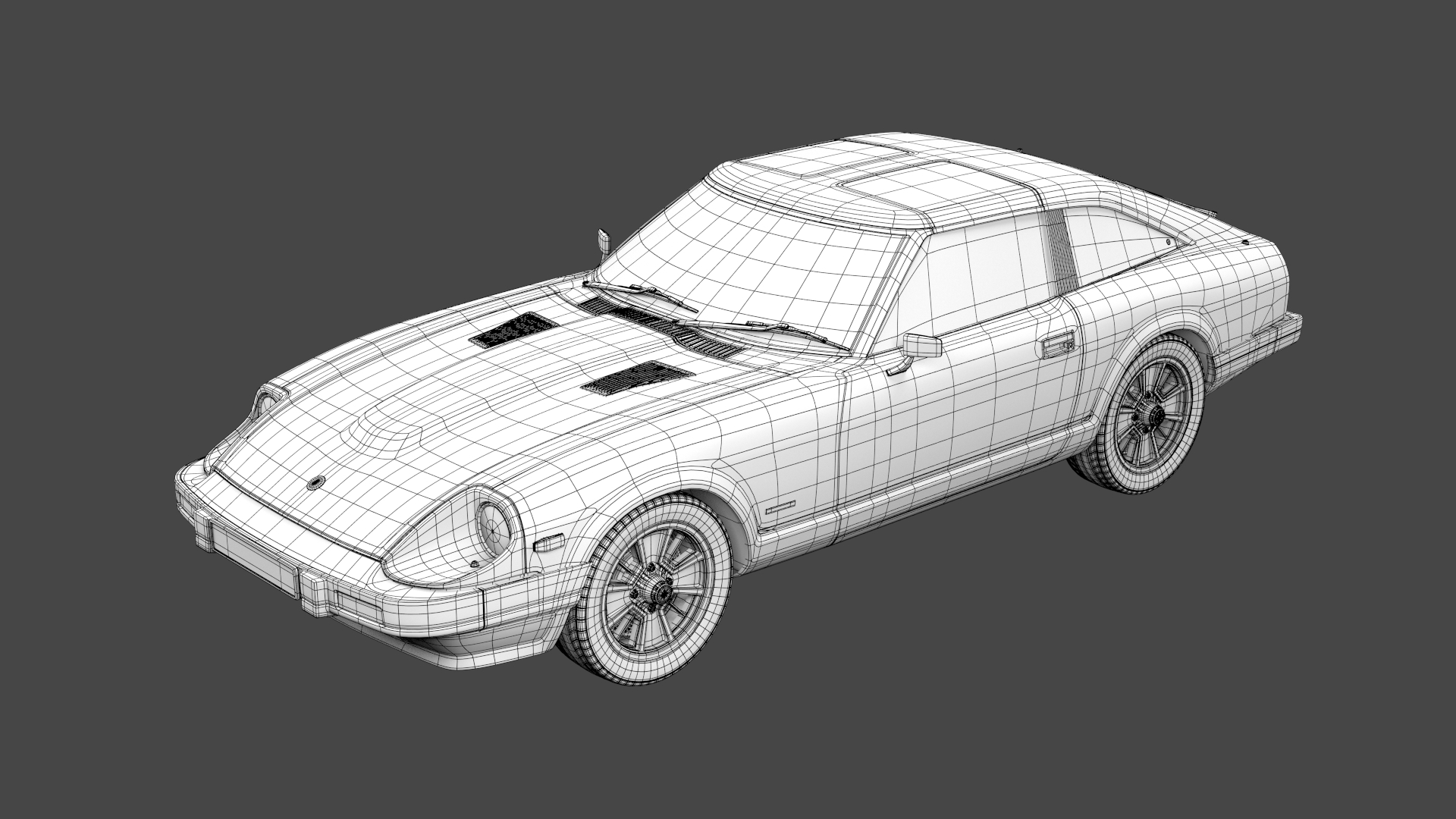 Datsun 280zx royalty-free 3d model - Preview no. 19