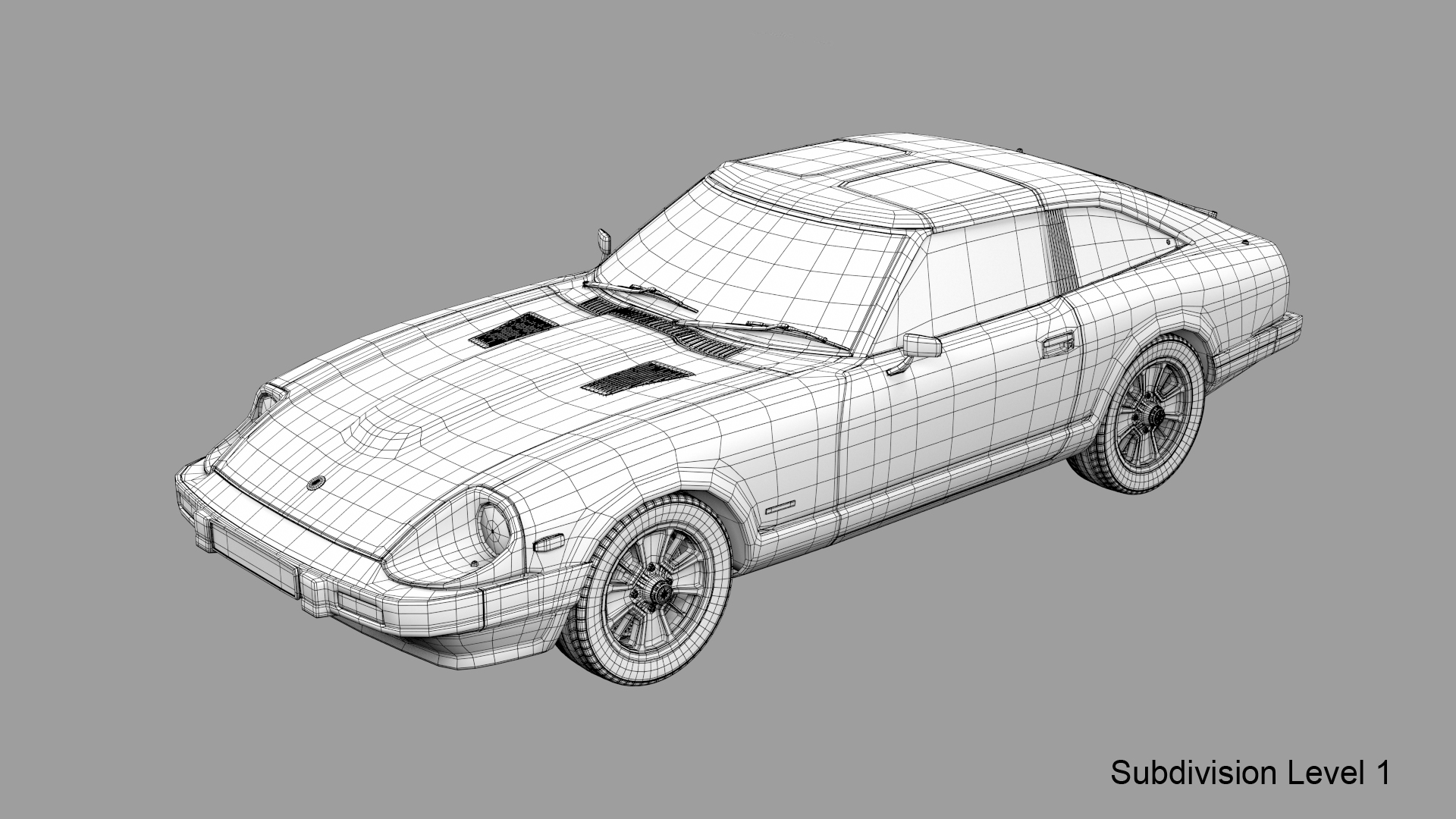 Datsun 280zx royalty-free 3d model - Preview no. 34