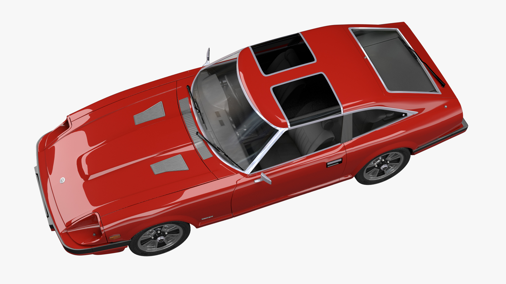 Datsun 280zx royalty-free 3d model - Preview no. 9