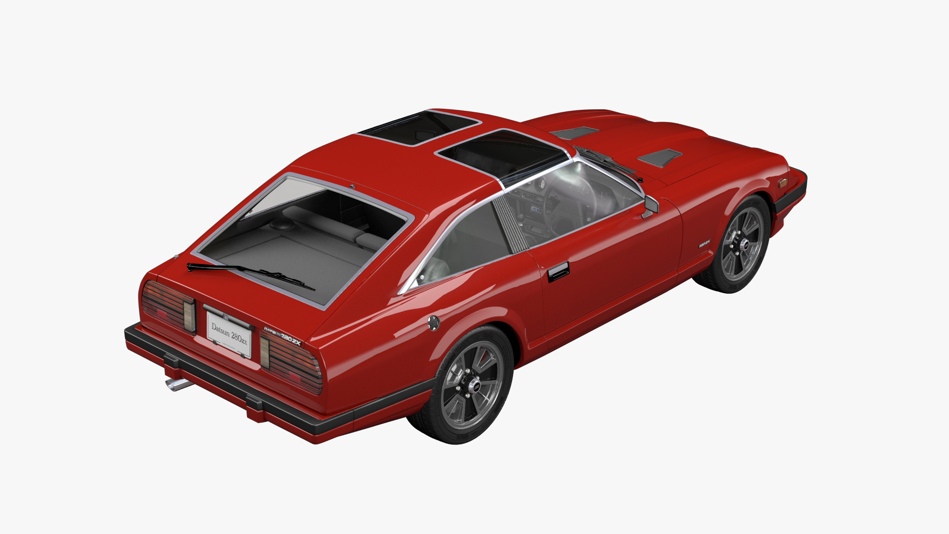 Datsun 280zx royalty-free 3d model - Preview no. 4