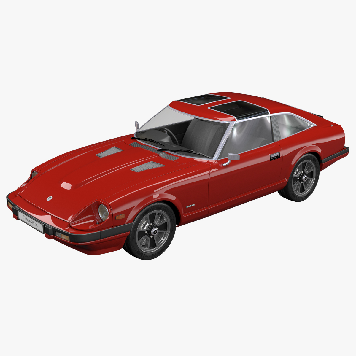 Datsun 280zx royalty-free 3d model - Preview no. 1