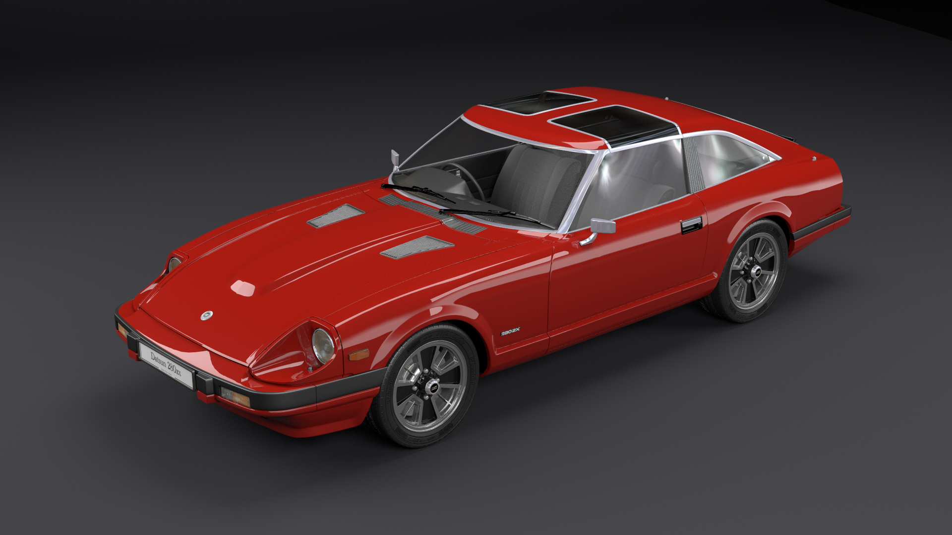 Datsun 280zx royalty-free 3d model - Preview no. 2