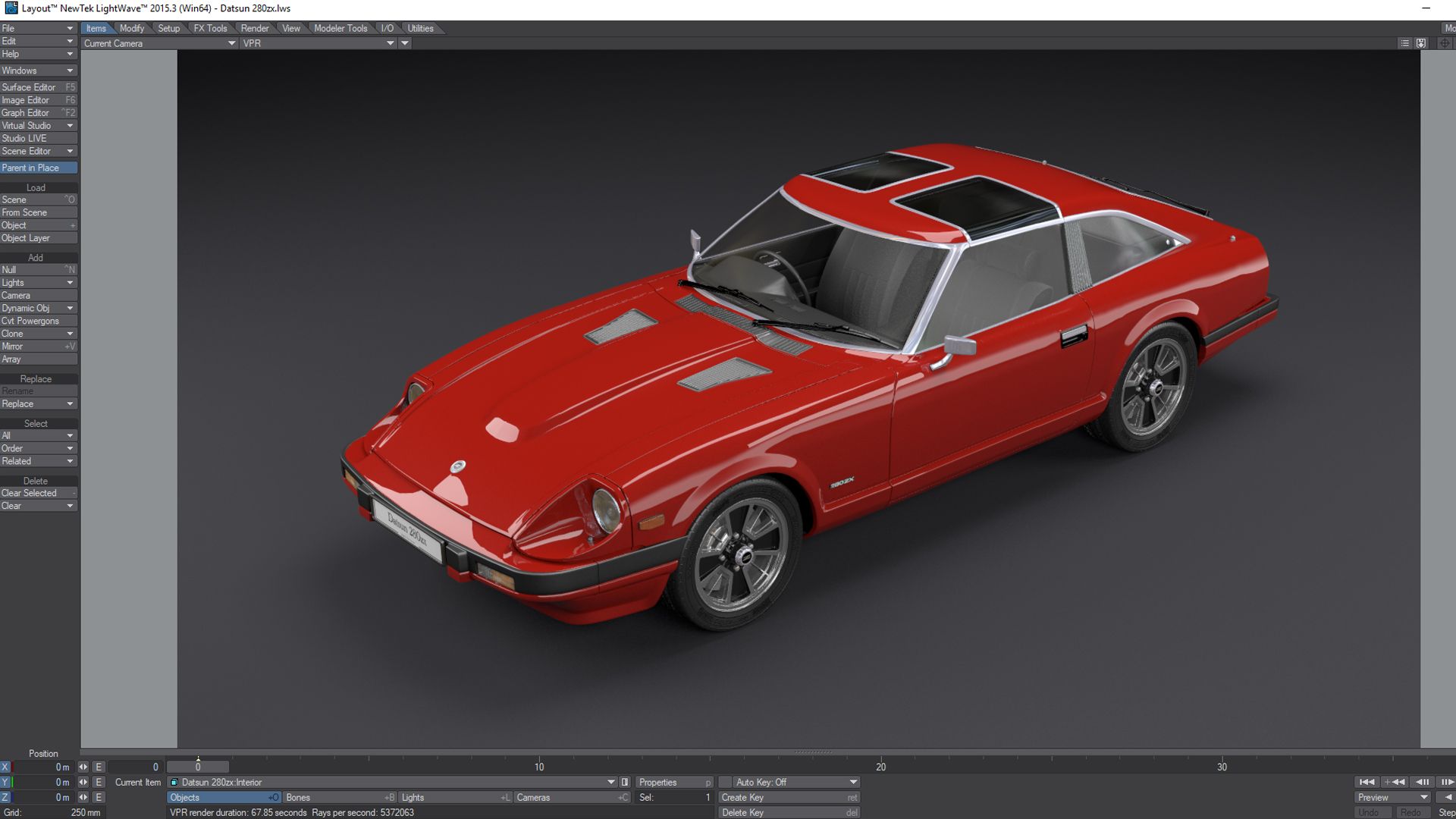 Datsun 280zx royalty-free 3d model - Preview no. 17