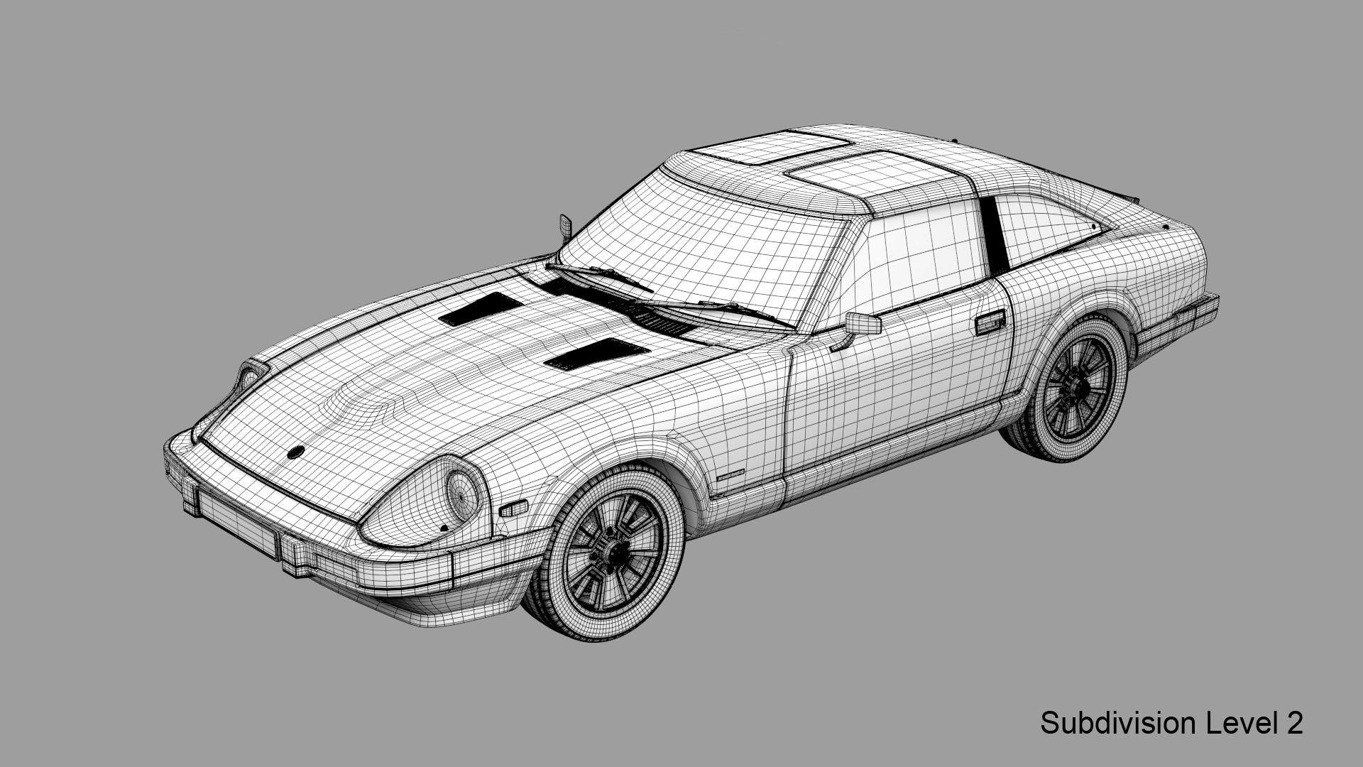 Datsun 280zx royalty-free 3d model - Preview no. 36