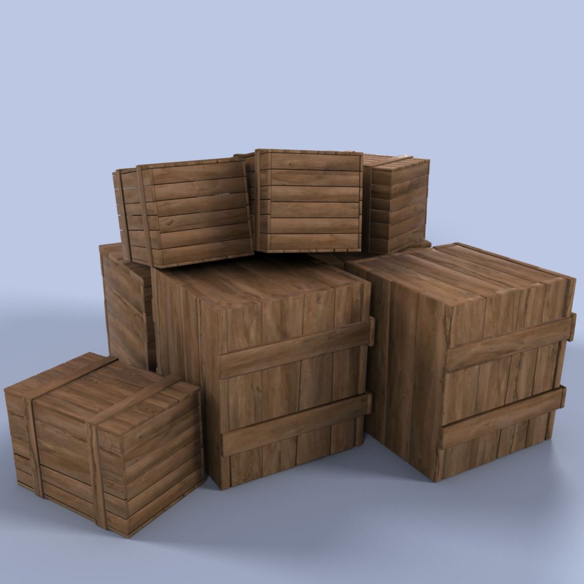 Caisses 3d model