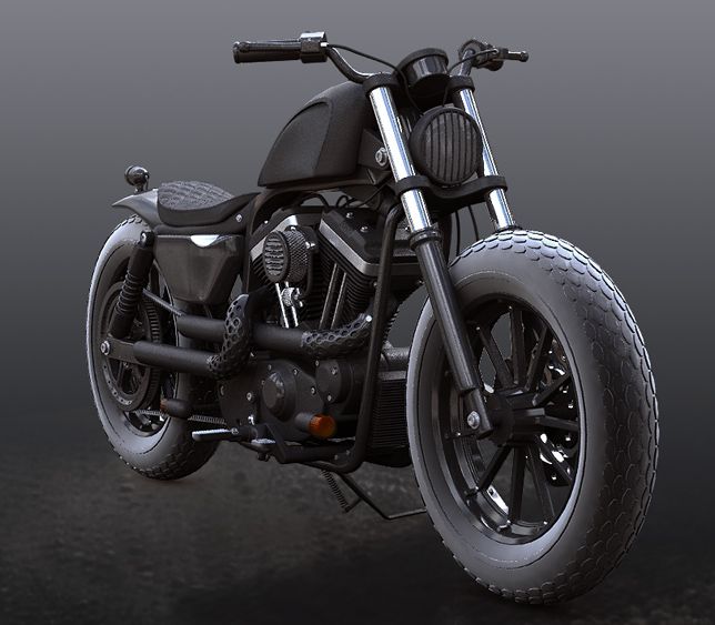 Harley Davidson Sportser Iron 883 custom 3d model