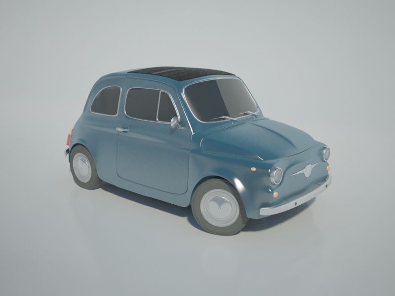 菲亚特500 3d model