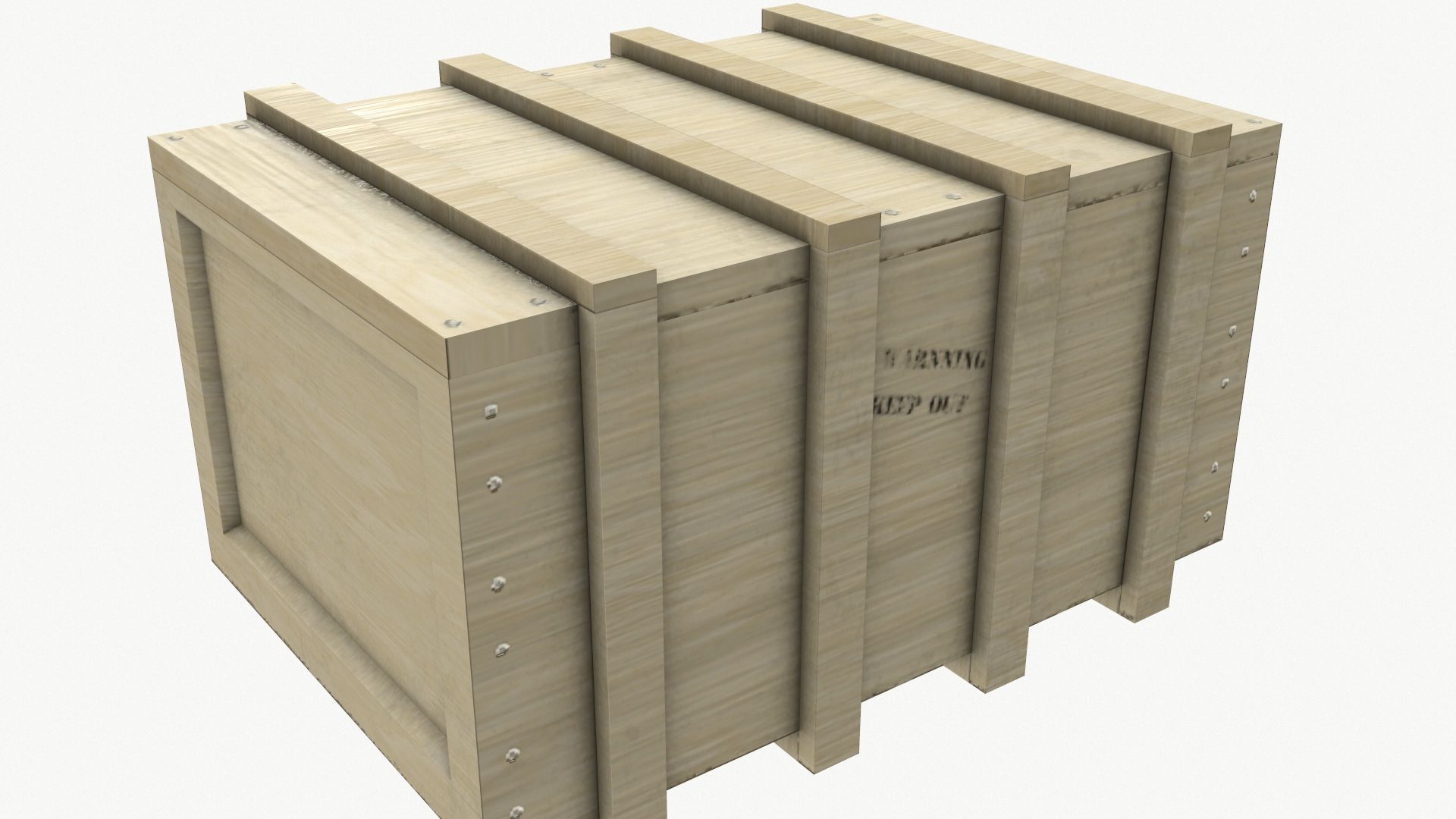 Boite en bois royalty-free 3d model - Preview no. 15