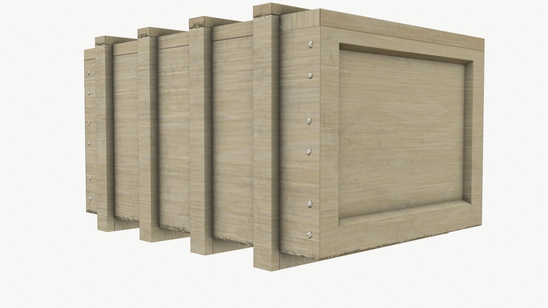 Boite en bois royalty-free 3d model - Preview no. 14