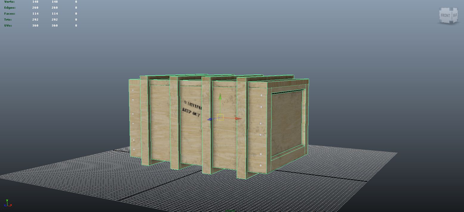 Boite en bois royalty-free 3d model - Preview no. 6