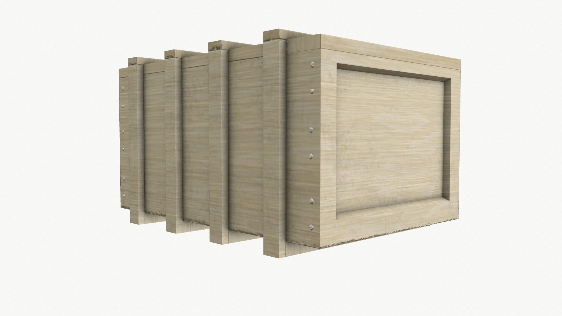 Boite en bois royalty-free 3d model - Preview no. 13