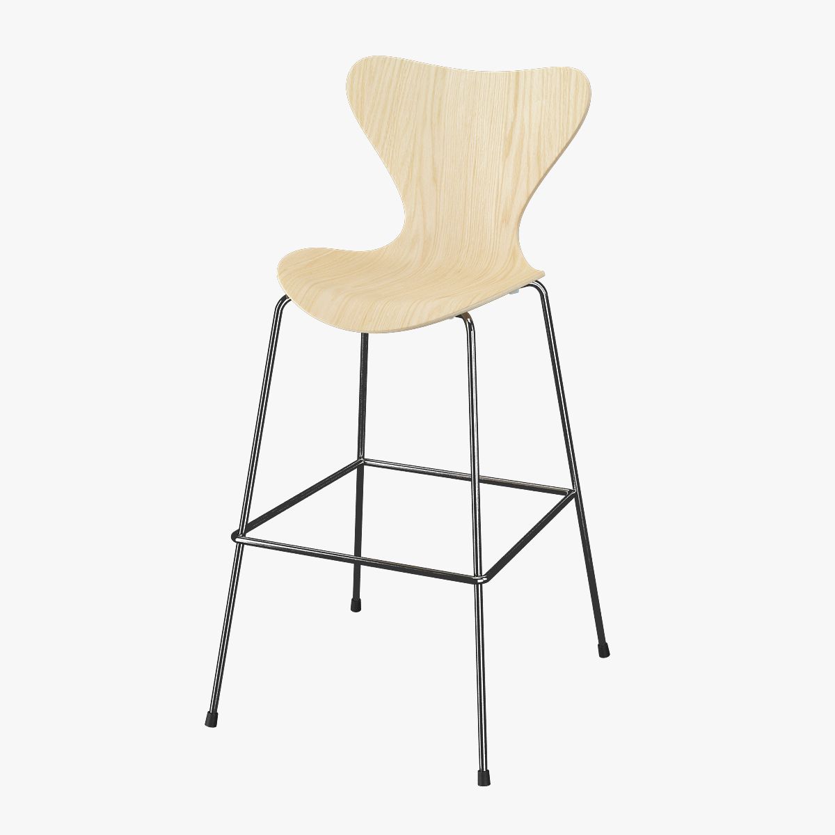 Taburete de bar Serie 7 - Arne Jacobsen modelo 3d