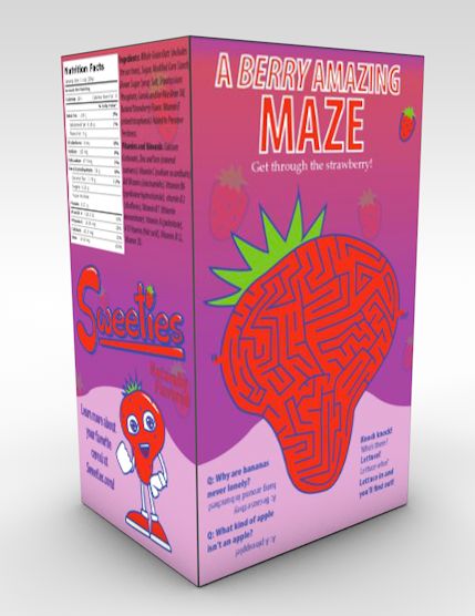 sweeties cereal box 3d model