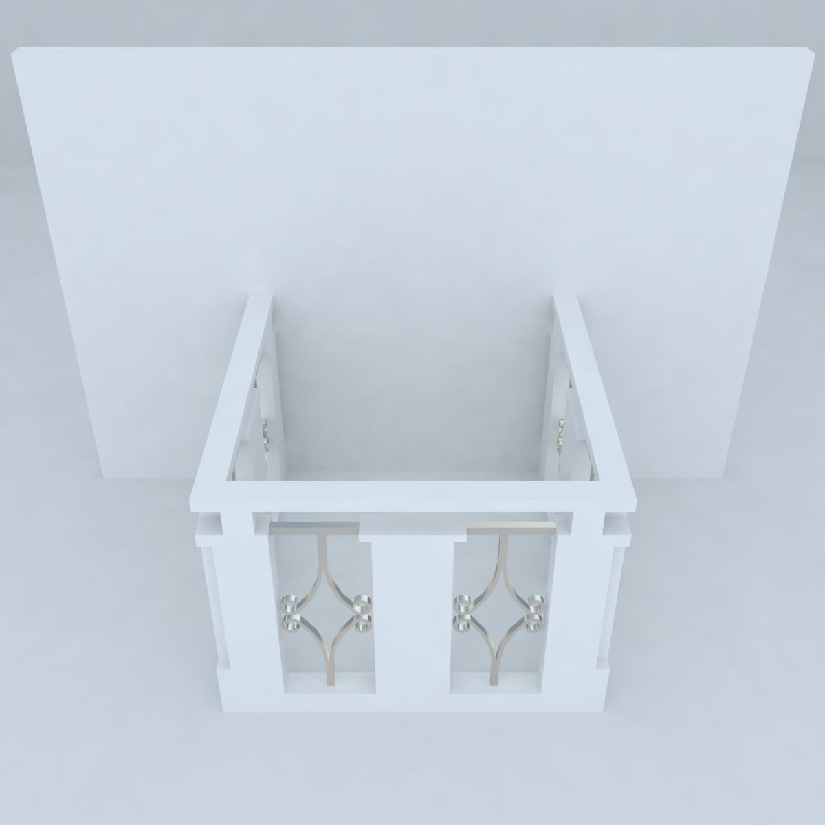 exterior balcony 4 3d model