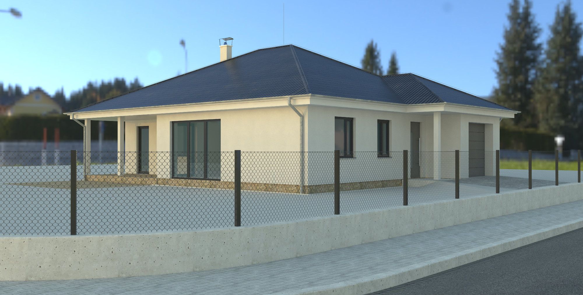 Casa de familia modelo 3d