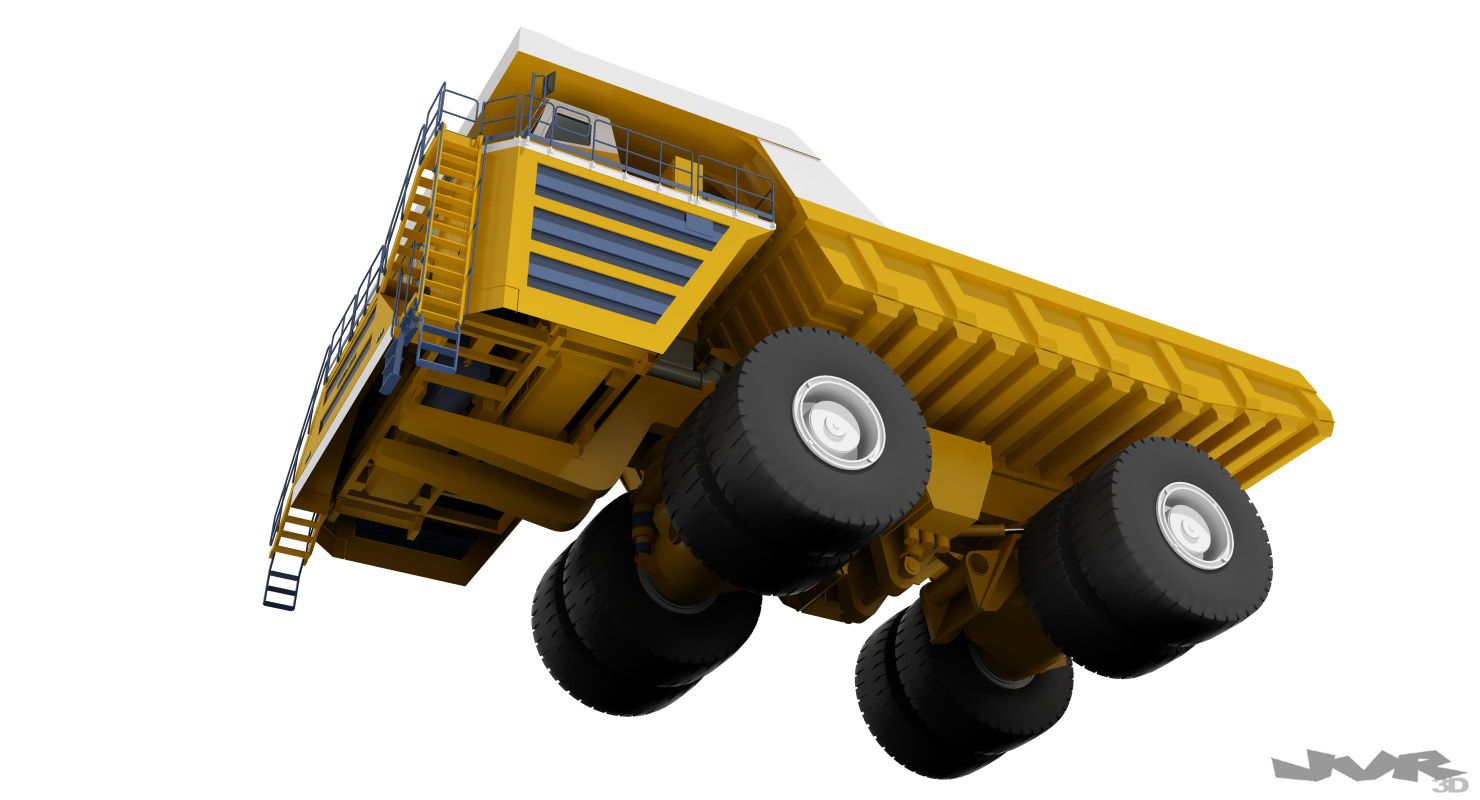 Belaz 75710 Mining Truck royalty-free 3d model - Preview no. 10