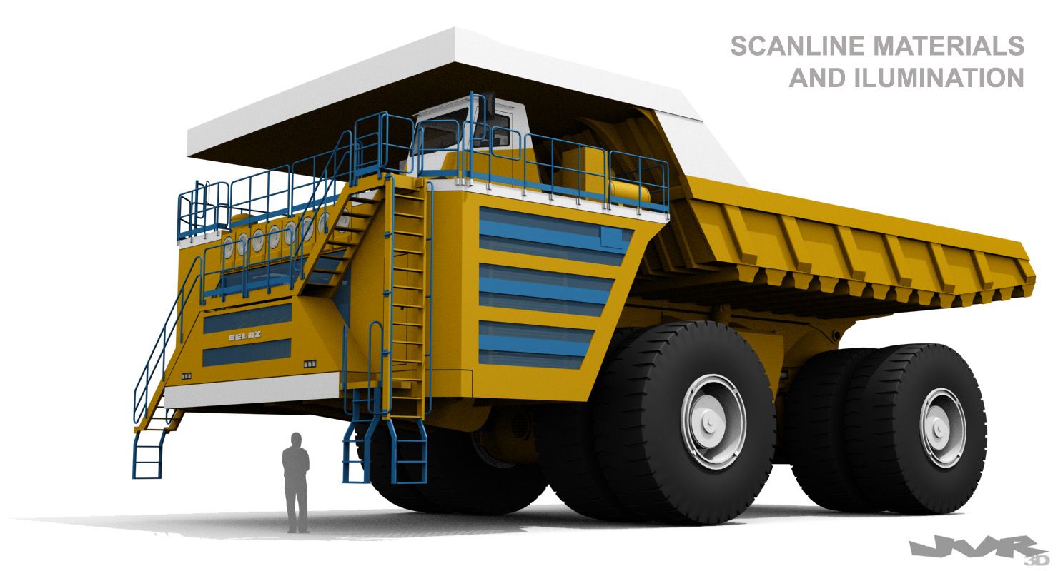 Belaz 75710 Mining Truck royalty-free 3d model - Preview no. 15