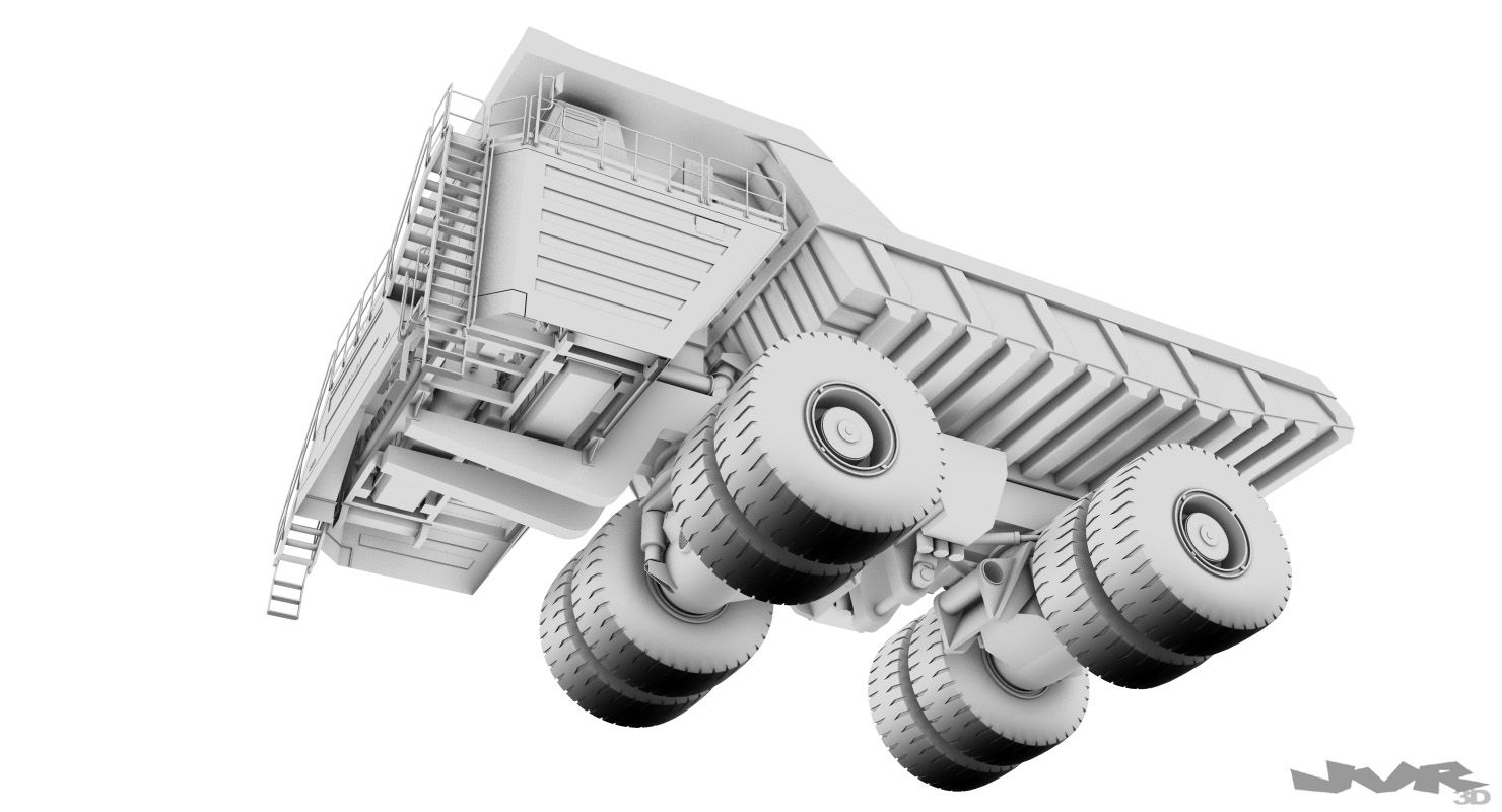 Belaz 75710 Mining Truck royalty-free 3d model - Preview no. 12