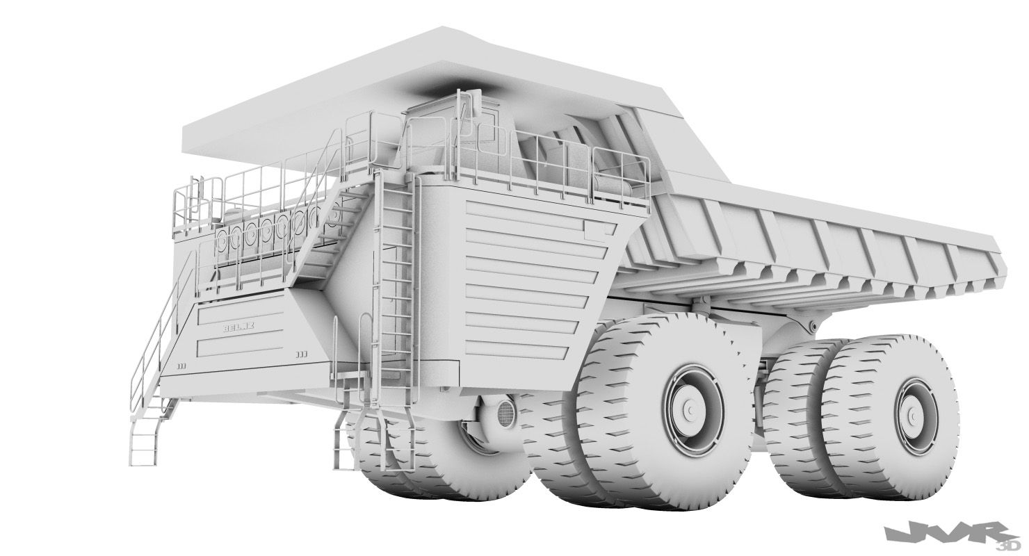 Belaz 75710 Mining Truck royalty-free 3d model - Preview no. 14