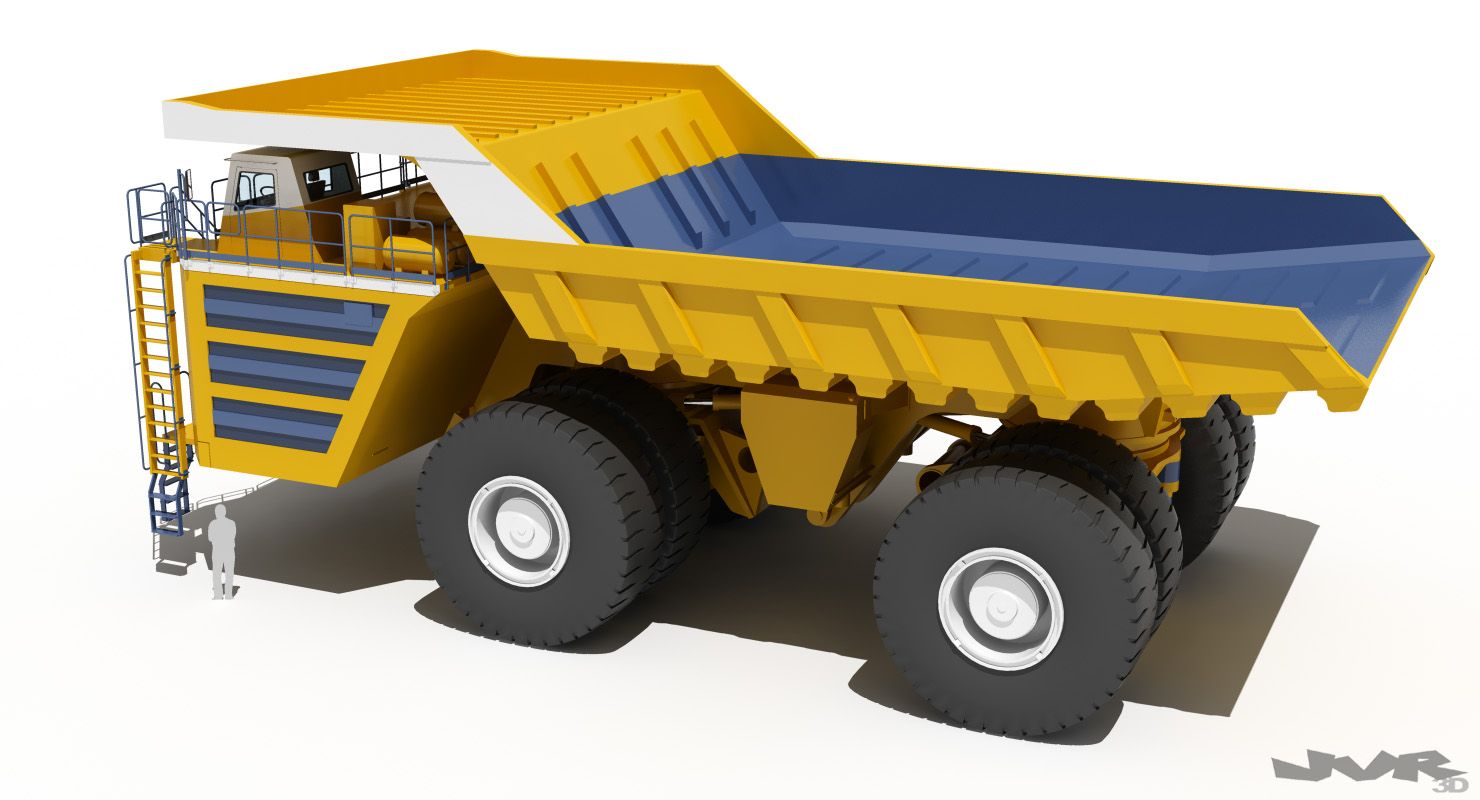 Belaz 75710 Mining Truck royalty-free 3d model - Preview no. 2