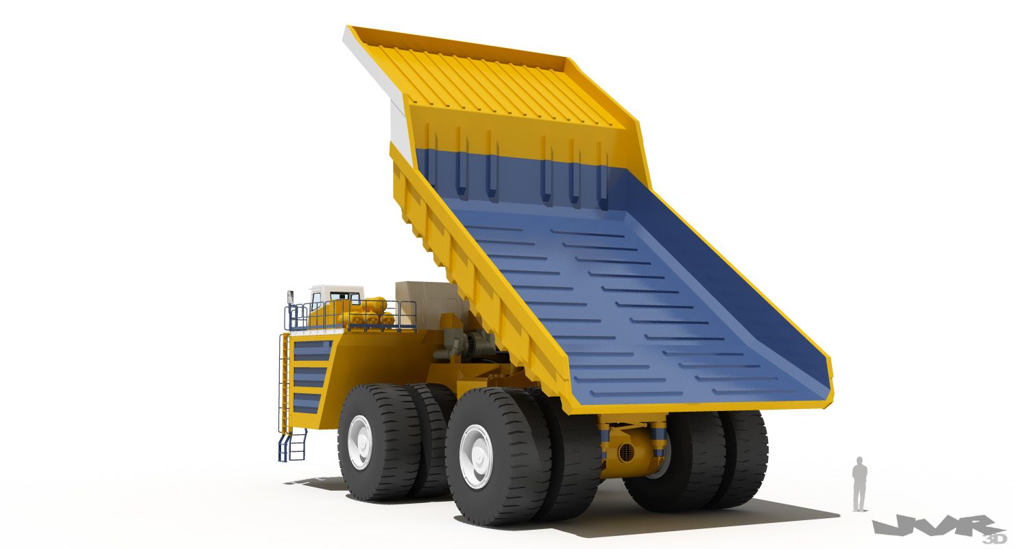 Belaz 75710 Mining Truck royalty-free 3d model - Preview no. 5