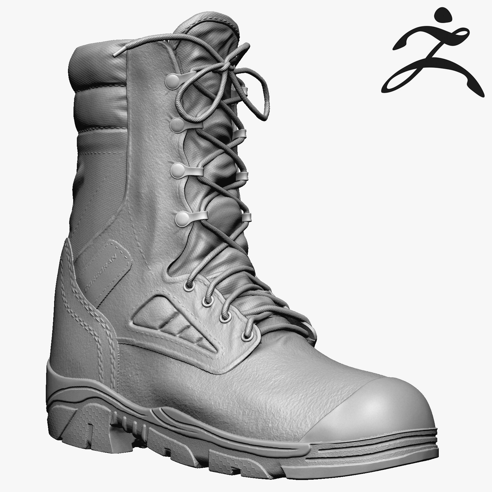 Bota del ejército Corcoran modelo 3d