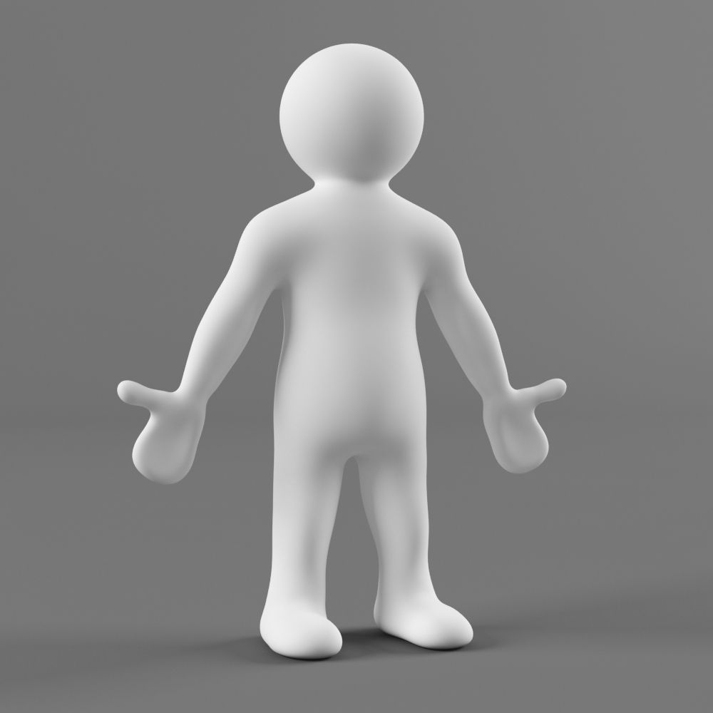 Personaggio Stickman 3d model