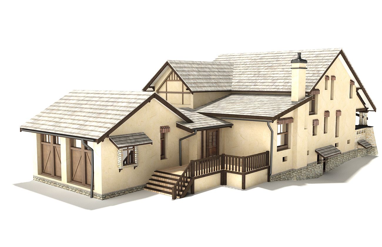 Casa de familia modelo 3d