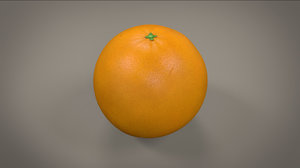 Orange photoréaliste - fruits 3d model