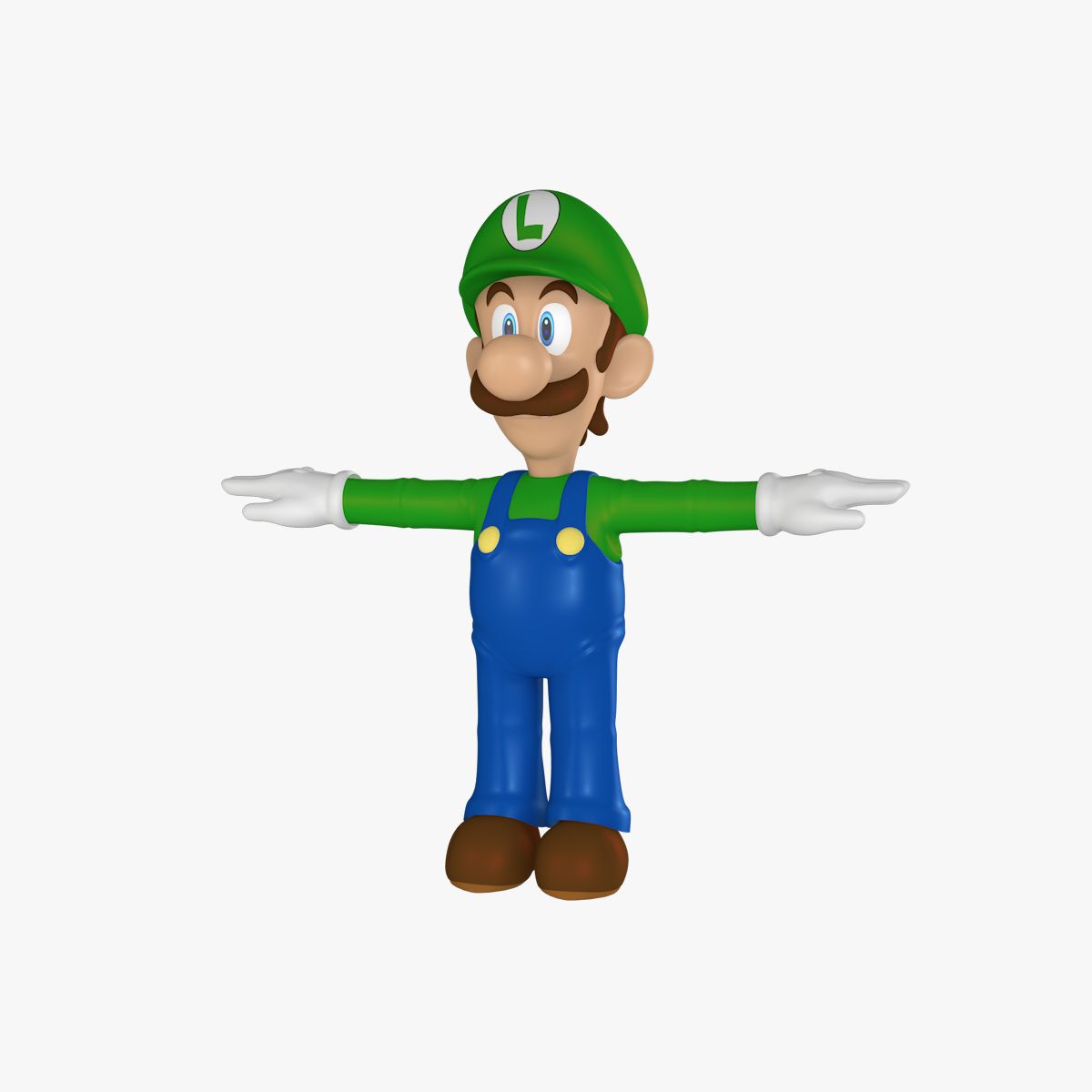 Luigi royalty-free 3d model - Preview no. 1