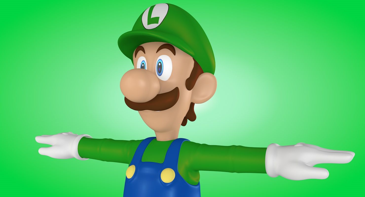 Luigi royalty-free 3d model - Preview no. 8