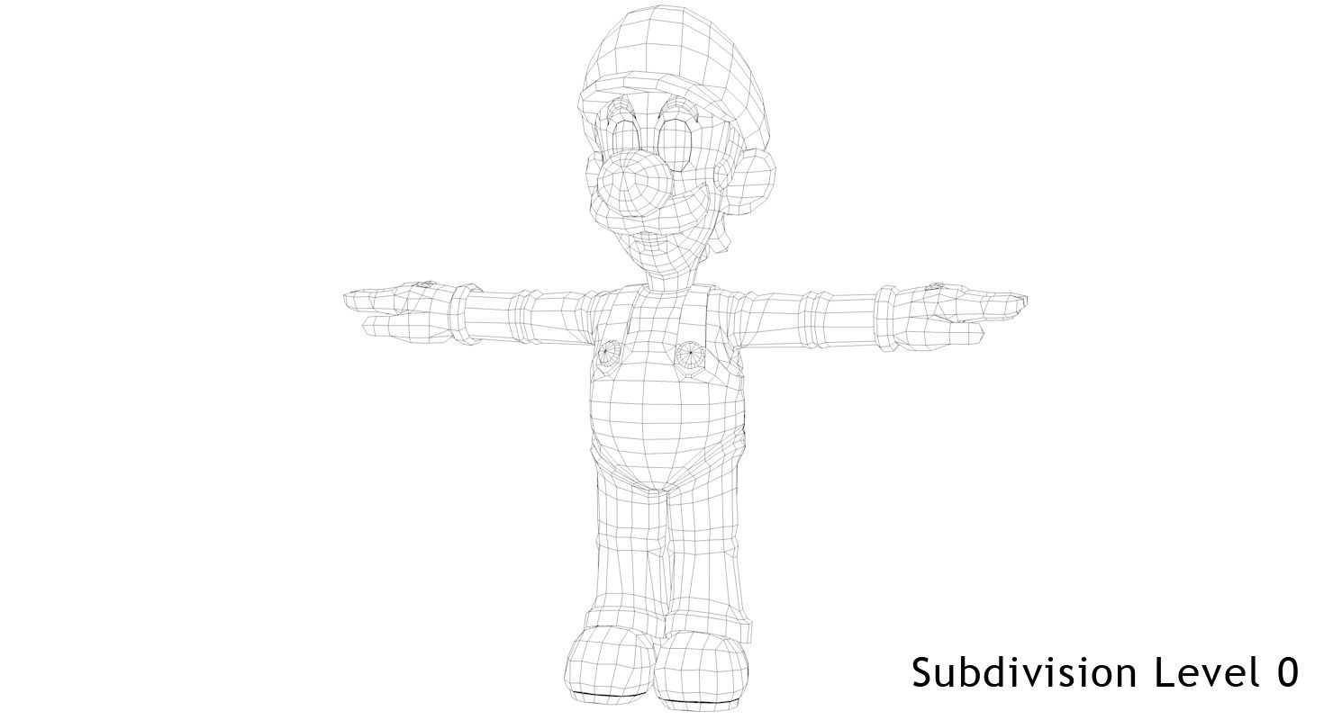 Luigi royalty-free 3d model - Preview no. 9