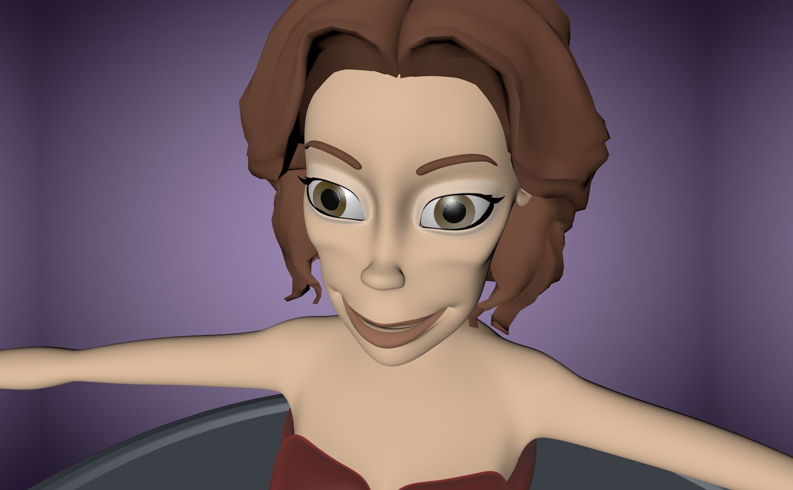 Personaggio femminile royalty-free 3d model - Preview no. 2