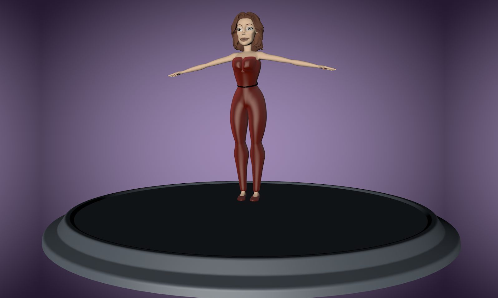 Personaggio femminile royalty-free 3d model - Preview no. 4