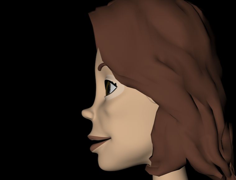 Personaggio femminile royalty-free 3d model - Preview no. 7