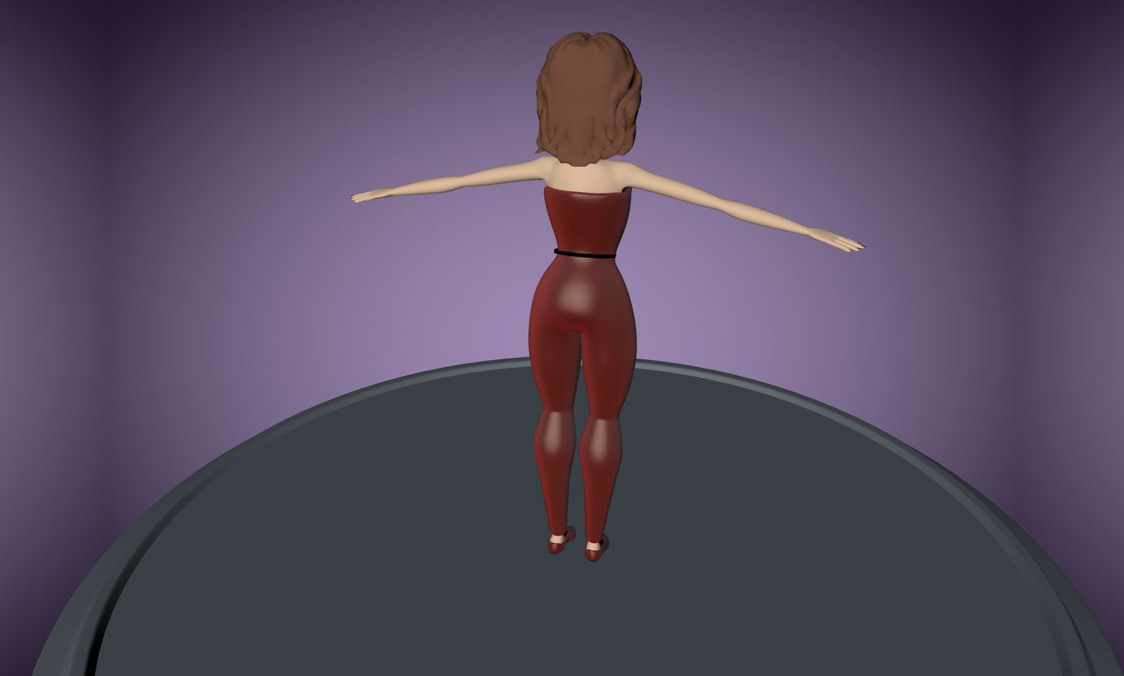 Personaggio femminile royalty-free 3d model - Preview no. 3