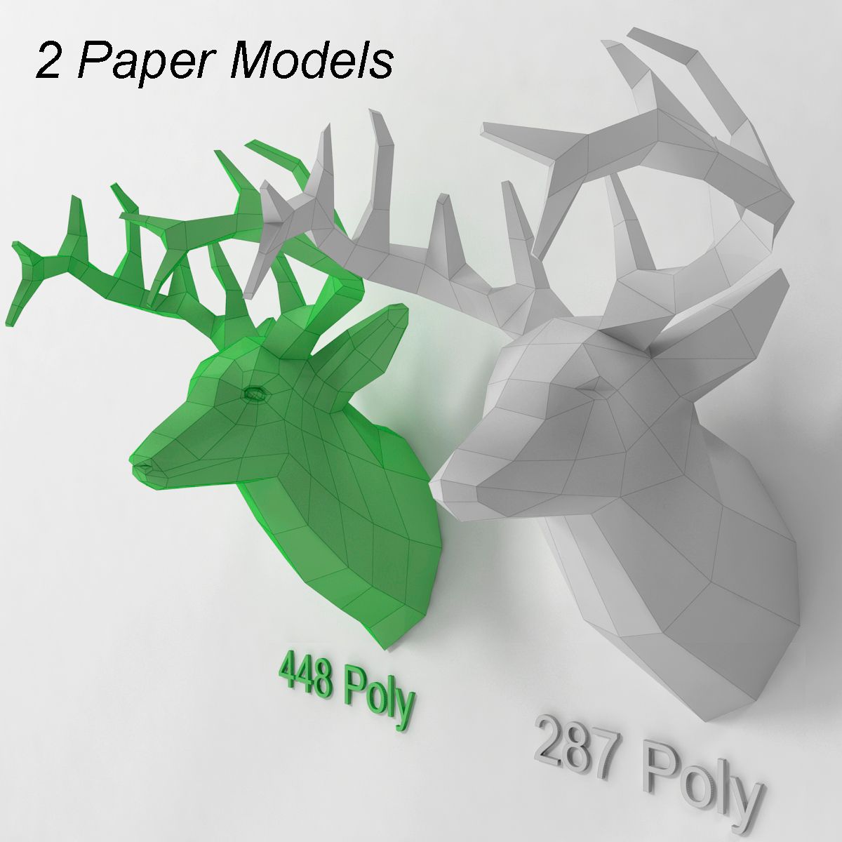 Deer Head Paper 3d model